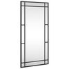 vidaXL Veggspegill Svartur 40x80 cm R&eacute;tthyrningur J&aacute;rn