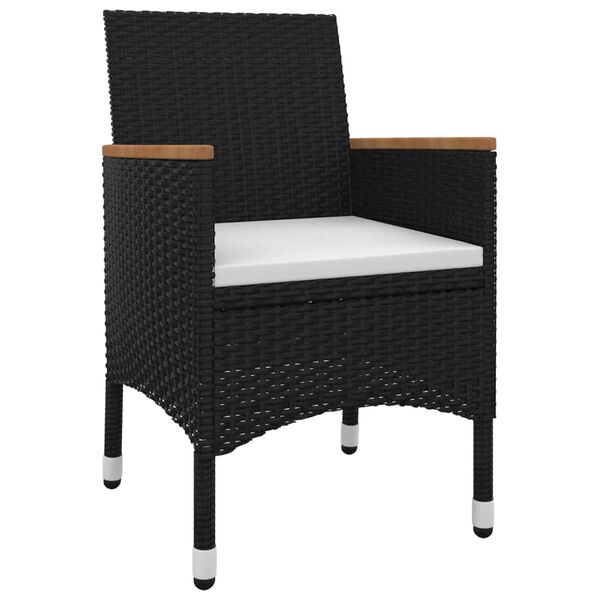 vidaXL 5 Hluta Gar&eth;sett me&eth; Sessum P&oacute;l&yacute;rattan og Gler