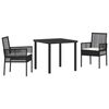 vidaXL Gar&eth;ur bor&eth;sett me&eth; p&uacute;&eth;i 5 pcs Lj&oacute;sgr&aacute;r p&oacute;l&yacute;rattan
