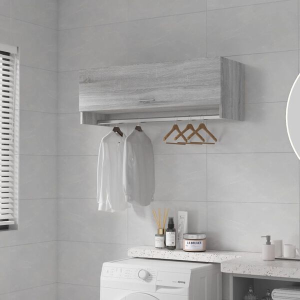 vidaXL fatask&aacute;pur Gr&aacute;r Sonoma 100x32,5x35 cm Hanna&eth;ur vi&eth;ur