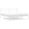 vidaXL R&uacute;mgrind &uacute;r M&aacute;lmi me&eth; H&ouml;fu&eth;gafli Hv&iacute;t 183x213 cm