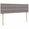 vidaXL Ottoman r&uacute;m me&eth; d&yacute;nu Taupe 90x200 cm Efni