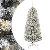 vidaXL Gervi hengdu j&oacute;latr&eacute; me&eth; 150 LED Gr&aelig;nn og hv&iacute;tur 150 cm