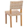 vidaXL Bor&eth;st&oacute;ll 2 pcs N&aacute;tt&uacute;rulegur 46 x 55 x 84 cm Kubu rattan