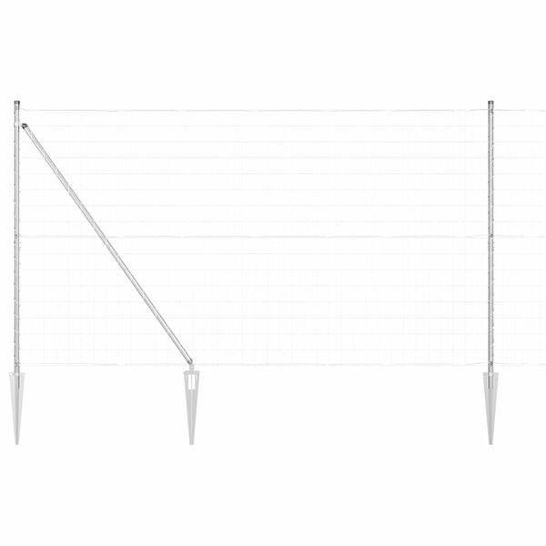 vidaXL Gir&eth;ing me&eth; p&oacute;st Silfur 1,5 x 10 m St&aacute;l