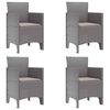 vidaXL Gar&eth;st&oacute;ll me&eth; p&uacute;&eth;i 4 pcs Lj&oacute;sgr&aacute;r 53 x 49 x 85 cm P&oacute;l&yacute;pr&oacute;p&yacute;len