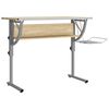 vidaXL Handverksskrifbor&eth; 110x53x(58-87) cm Samsettur Vi&eth;ur&St&aacute;l
