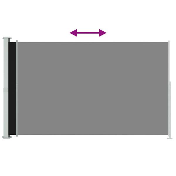 vidaXL &Uacute;tdraganlegur Hli&eth;arskj&oacute;lveggur 180x300 cm Svartur