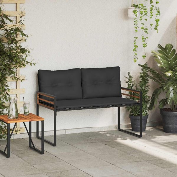 vidaXL Vi&eth;arg&oacute;lf s&oacute;fi me&eth; p&uacute;&eth;i Einlita Dimmgr&aacute;r 114 x 55 x 77 cm