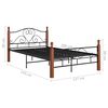 324934 vidaXL Bed Frame Black Metal 120x200 cm