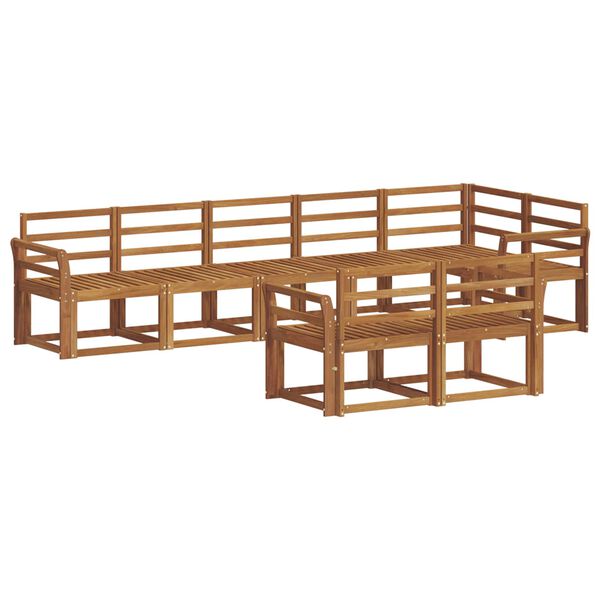 vidaXL &Uacute;ti s&oacute;fasett 8 pcs N&aacute;tt&uacute;rulegur Hrein akas&iacute;utr&eacute;