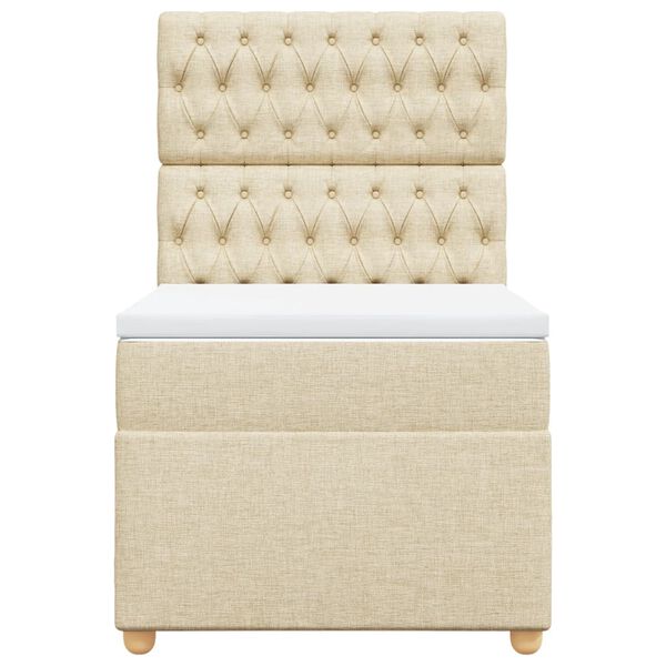 vidaXL H&oacute;lfa&eth; Springr&uacute;m me&eth; D&yacute;nu Rj&oacute;ma 100x200 cm Tauefni