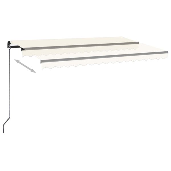 vidaXL Handkn&uacute;in &Uacute;tdraganleg Mark&iacute;sa me&eth; LED 400x300 cm Rj&oacute;mahv&iacute;t