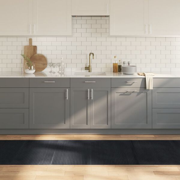 vidaXL Motta R&eacute;tthyrnd Svart 80x400 cm Bambus