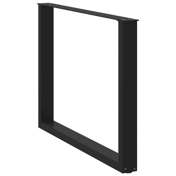 vidaXL borðstofuborðsfætur U-laga 2 stk svart 100x(72-73) cm stál