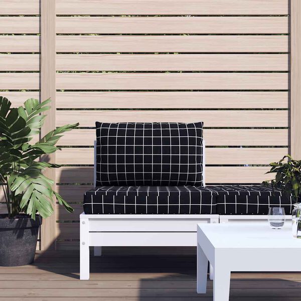 vidaXL Sessur fyrir Pallettus&oacute;fa 2 stk. Svart K&ouml;fl&oacute;tt Oxfordefni