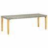 vidaXL Gar&eth;bekkur 80 cm P&oacute;l&yacute;rattan Gr&aacute;r
