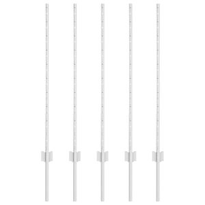 vidaXL Gir&eth;ingarp&oacute;stur 5 pcs Silfur 100 cm St&aacute;l