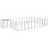 vidaXL Hundabyrgi Silver 19,36 m&sup2; St&aacute;l