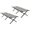 vidaXL Folding tjalds&aelig;ng 2 pcs Gr&aacute;r 193 x 69 x 45 cm Oxford efni