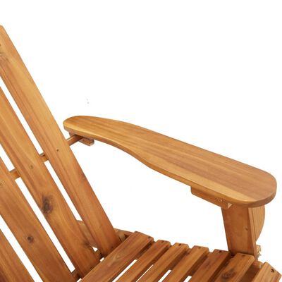 vidaXL Adirondack Garðbekkur með Púðum 126 cm Gegnheill Akasíuviður