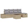 vidaXL S&oacute;fasett me&eth; p&uacute;&eth;i 5 pcs p&oacute;l&yacute;rattan
