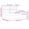 vidaXL LED Box Spring R&uacute;m me&eth; d&yacute;nu D&ouml;kk br&uacute;nt 200 x 200 cm d&uacute;kur