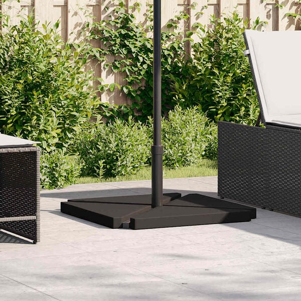 vidaXL 5 stykki Garden Parasol Base Set Gran&iacute;t og st&aacute;l