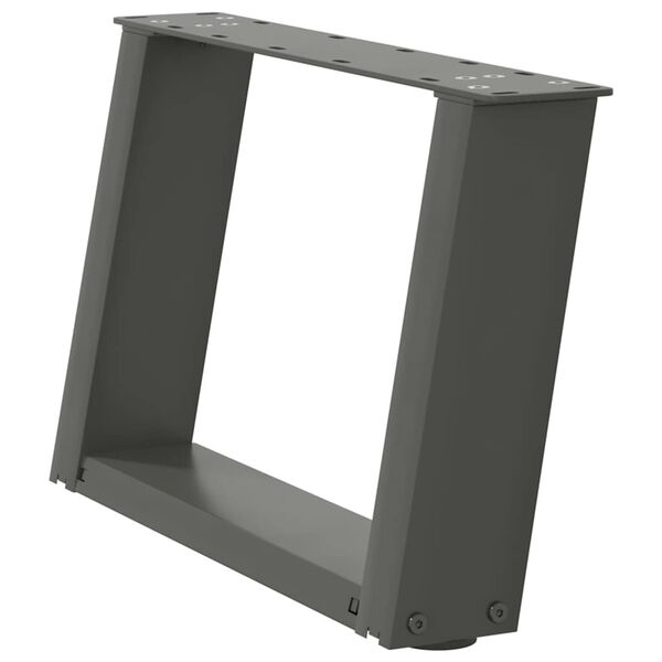 vidaXL s&oacute;fabor&eth;sf&aelig;tur U-laga 2 stk. antras&iacute;t 40x(30-31) cm st&aacute;l