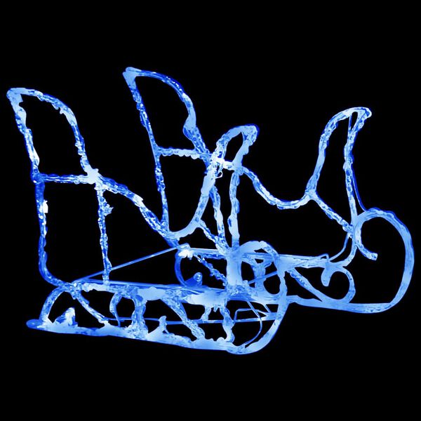 vidaXL Jólaskraut Hreindýr og Sleði 160 LED 130 cm Akrýl