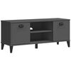 vidaXL Sk&oacute;bekkur &bdquo;VIKEN&ldquo; Reykgr&aacute;r 106x35x45 cm Samsettur Vi&eth;ur