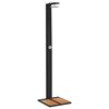 vidaXL &Uacute;tisturta Svartur 50x55x224 cm P&oacute;l&yacute;rattan og Akas&iacute;uvi&eth;ur