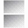 vidaXL Stigaplata R&eacute;tthyrningur 2 pcs Silfur 80 x 50 cm &Aacute;l