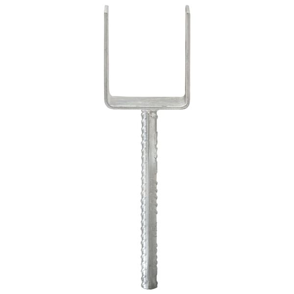 vidaXL Gir&eth;ingarfestingar 6 stk Silfurlita&eth;ar 10x6x30cm Sinkh&uacute;&eth;a&eth; St&aacute;l