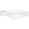 vidaXL Hundabyrgi Silver 20,57 m&sup2; St&aacute;l