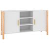 vidaXL Skenkur Hv&iacute;tur 107x38x60 cm Samsettur Vi&eth;ur