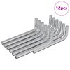 vidaXL Hex lyklasett 12 pcs Silfur 32 x 86 mm St&aacute;l