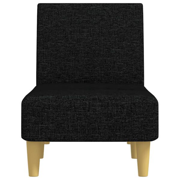 vidaXL Legubekkur Svart Áklæði