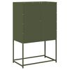 vidaXL Highboard Olive Green 68x39x107 cm Stál