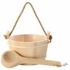 vidaXL Sauna Fata 2 pcs Br&uacute;nn St&aacute;lfuruvi&eth; og hampur