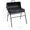vidaXL tunnugrill með 2 grillristum Svart 80x95x90 cm Stál