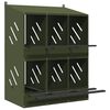 vidaXL kj&uacute;klingahrei&eth;urbox me&eth; 6 h&oacute;lfum Olive Green Metal
