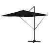vidaXL Roma Parasol Svartur 286 x 285 x 270 cm Aluminum og pólyester