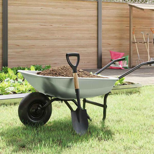 vidaXL Sk&oacute;fla Svartur 68,5 cm Kraftur h&uacute;&eth;a&eth;ur st&aacute;li og solid vi&eth;ur