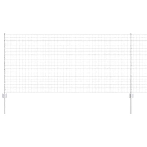 vidaXL Girðing og stuðull Silfur 1 x 10 m Stál