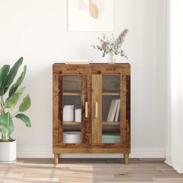 vidaXL Vi&eth;beinteyfla Gamall vi&eth;ur 69,5 x 34 x 90 cm Samsettur vi&eth;ur