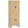 vidaXL Sk&aacute;pur Sonoma Eikarlitur 69,5x34x180 cm Samsettur Vi&eth;ur