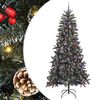 vidaXL Gervi j&oacute;latr&eacute; me&eth; 300 LED Gr&aelig;nn 240 cm PVC, plast og st&aacute;l