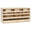 vidaXL Varpkassi fyrir H&aelig;nur 3 H&oacute;lf 72x33x38 cm Gegnheil Fura