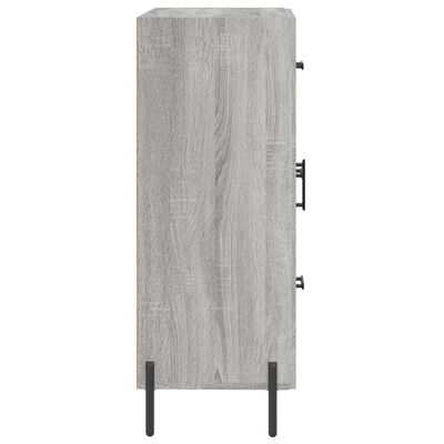 vidaXL Skenkur Grár Sonoma Eik 69,5x34x90 cm Samsettur Viður